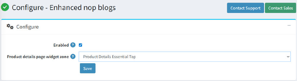 advanced blog management configure page